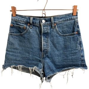 Levi's ribcage Blue Jean Shorts